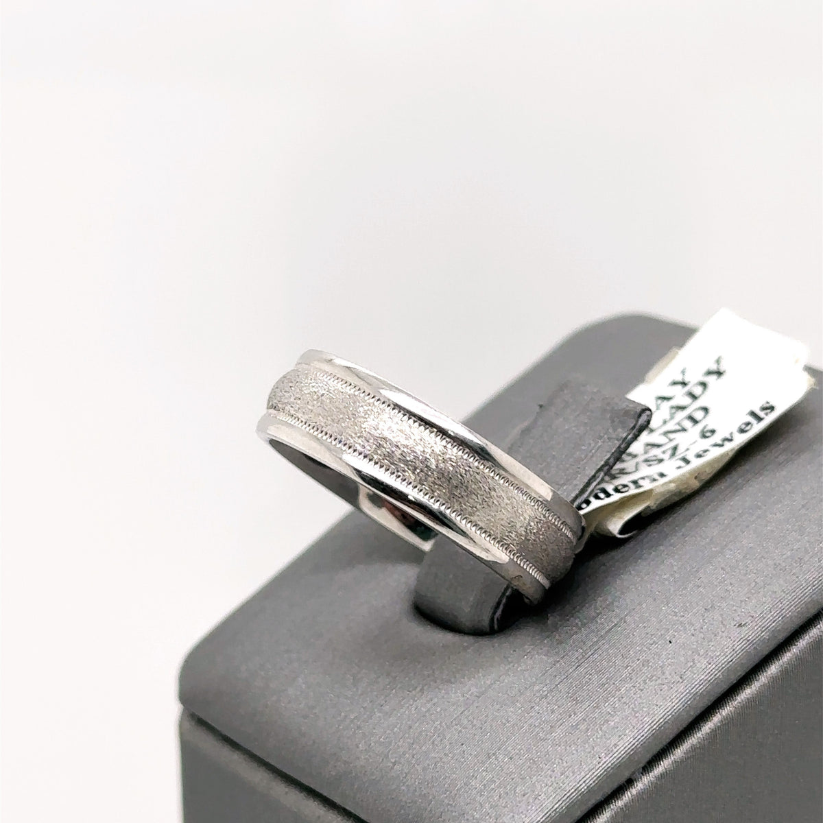 Scott Kay 19k White Gold Ladies Wedding Band, 8.3g, Size 6 S12850