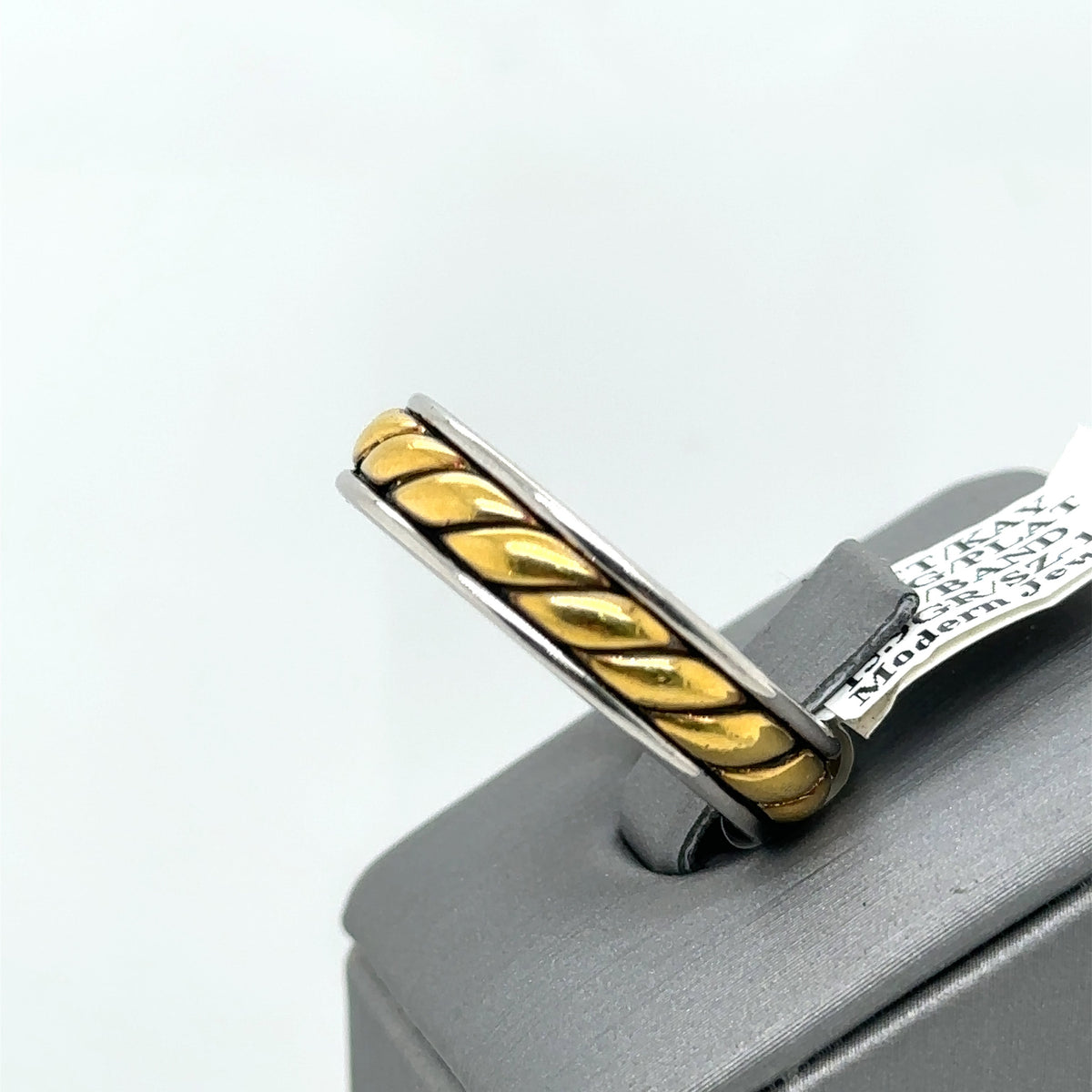 Scott Kay 19k Yellow Gold Platinum Men's Wedding Band, 15.9gm, Size 10, S12861