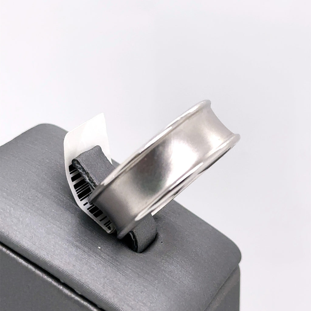 14k White Gold Comfort Fit Men's Wedding Band, 8.2gm, Size 10.75 S101600