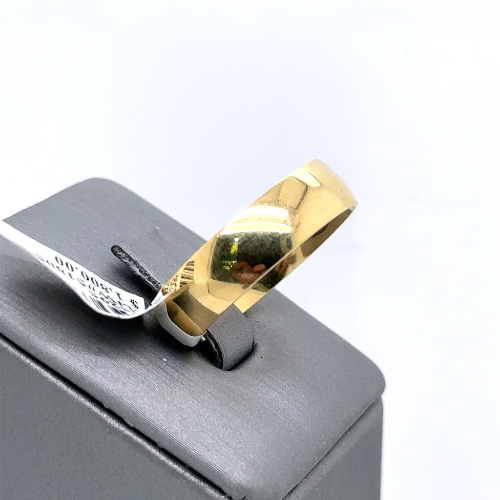 14k Yellow Gold Comfort Fit Men's Wedding Band, 6.0gm, Size 10,