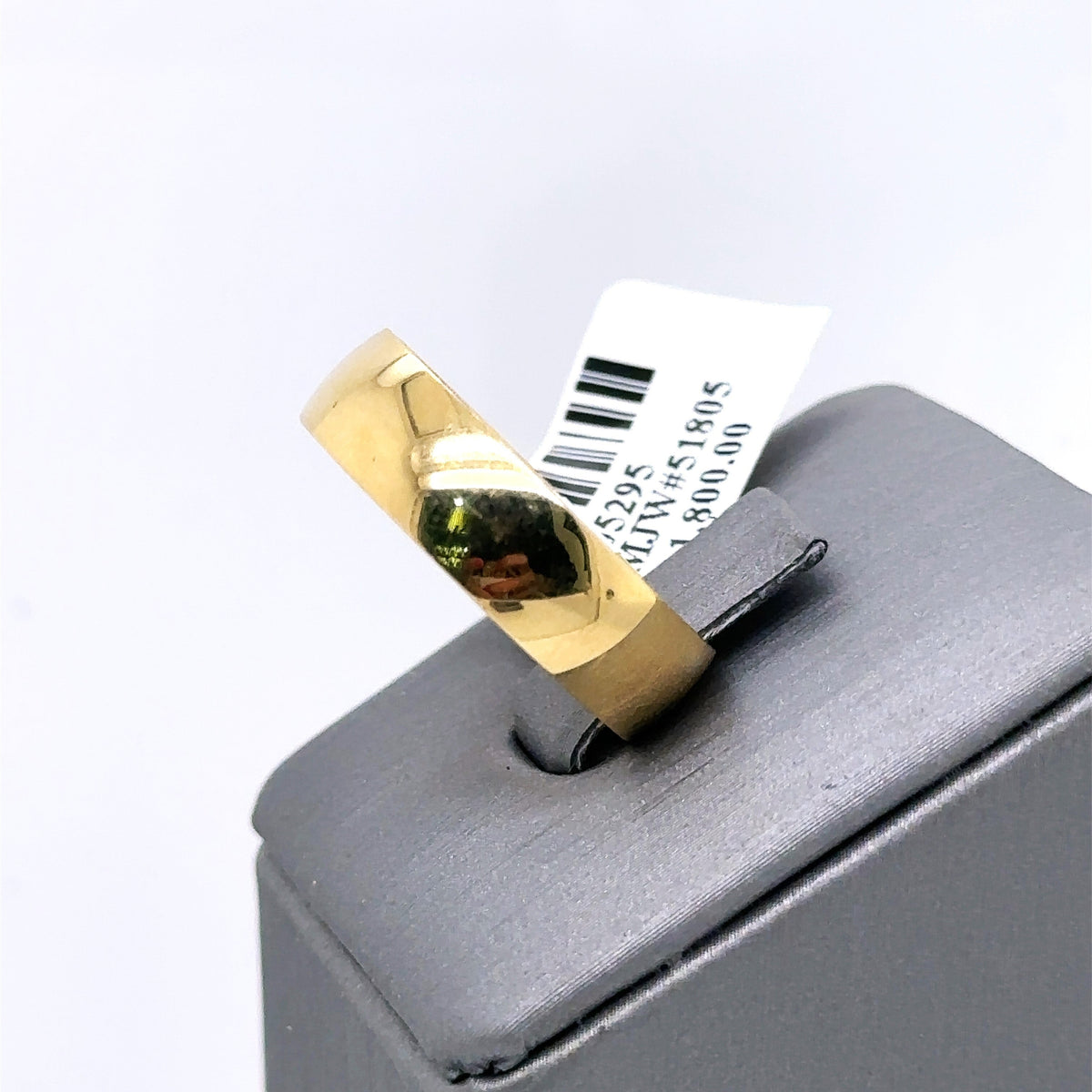 14k Yellow Gold Comfort Fit Men's Wedding Band, 6.0gm, Size 10,
