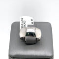 14k White Gold Ladies Wide Wedding Band, 6.5gm, Size5, S101583