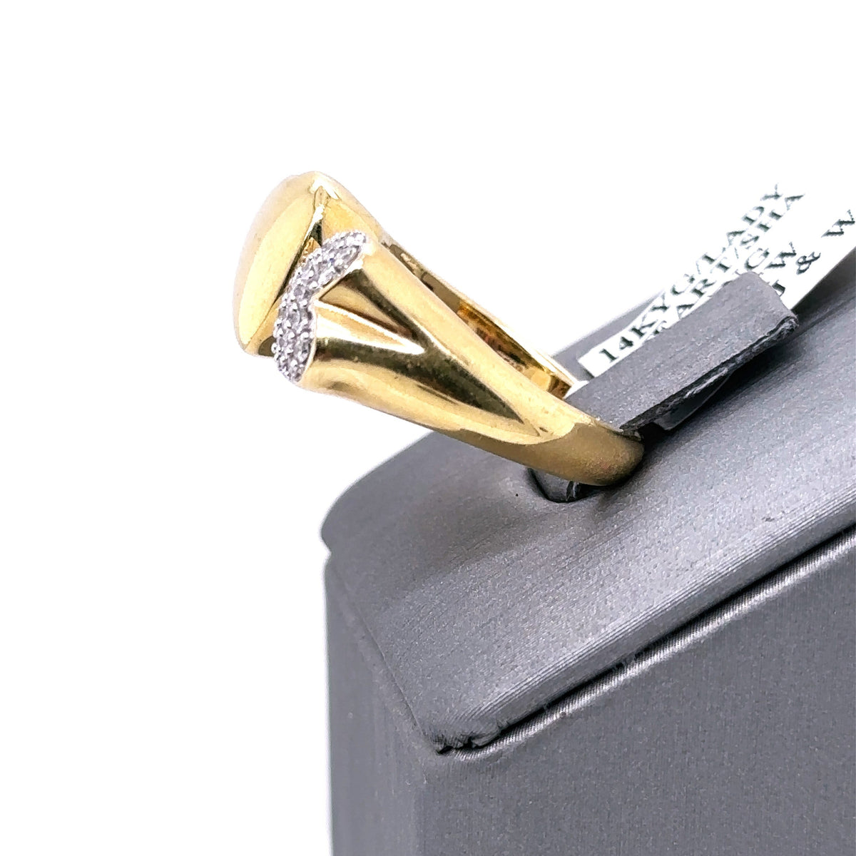 14k Yellow Gold 0.25CT Diamond Ladies Heart Cluster Ring 7.8gm Size 7 S105477
