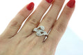 14k White Gold 0.60 CT Diamond Ladies Ring, 3.8gm, Size 9.5, S100731