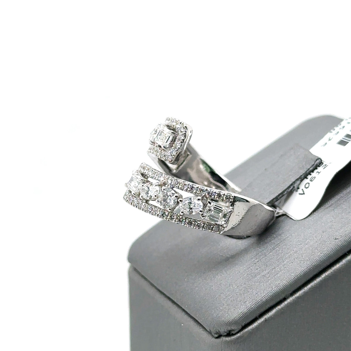 14k White Gold 2.00CT Diamond Ladies Bypass Band, 6.1G, Size 7 S107405