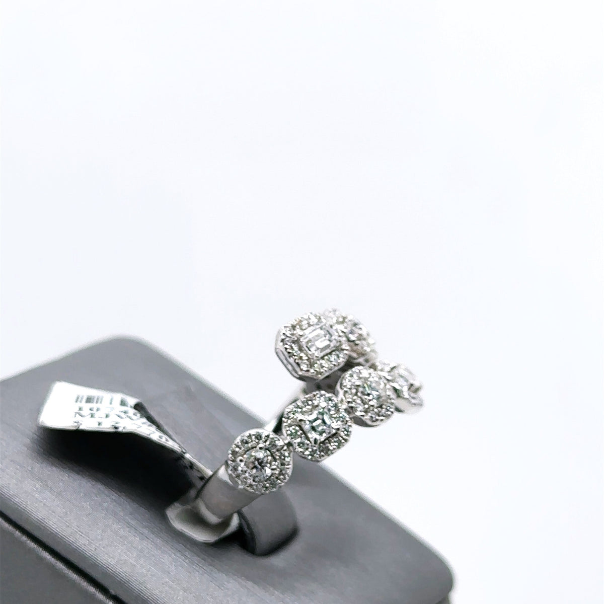14k White Gold 1.65CT Diamond Ladies Bypass Band, 5.9G, Size 7.25, S107406