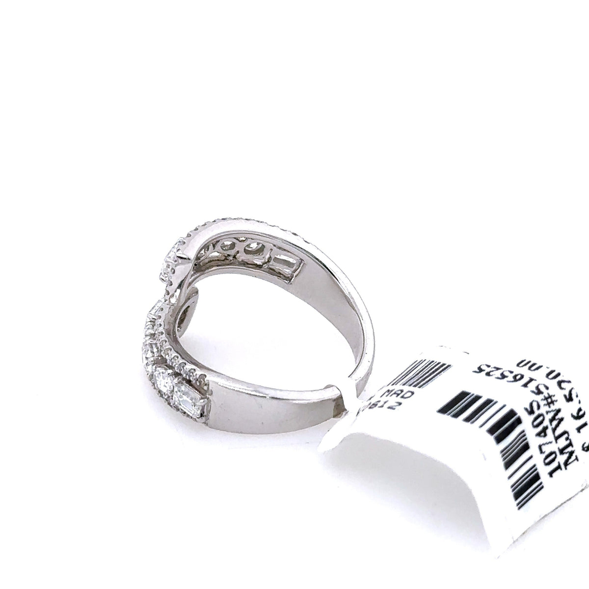 14k White Gold 2.00CT Diamond Ladies Bypass Band, 6.1G, Size 7 S107405