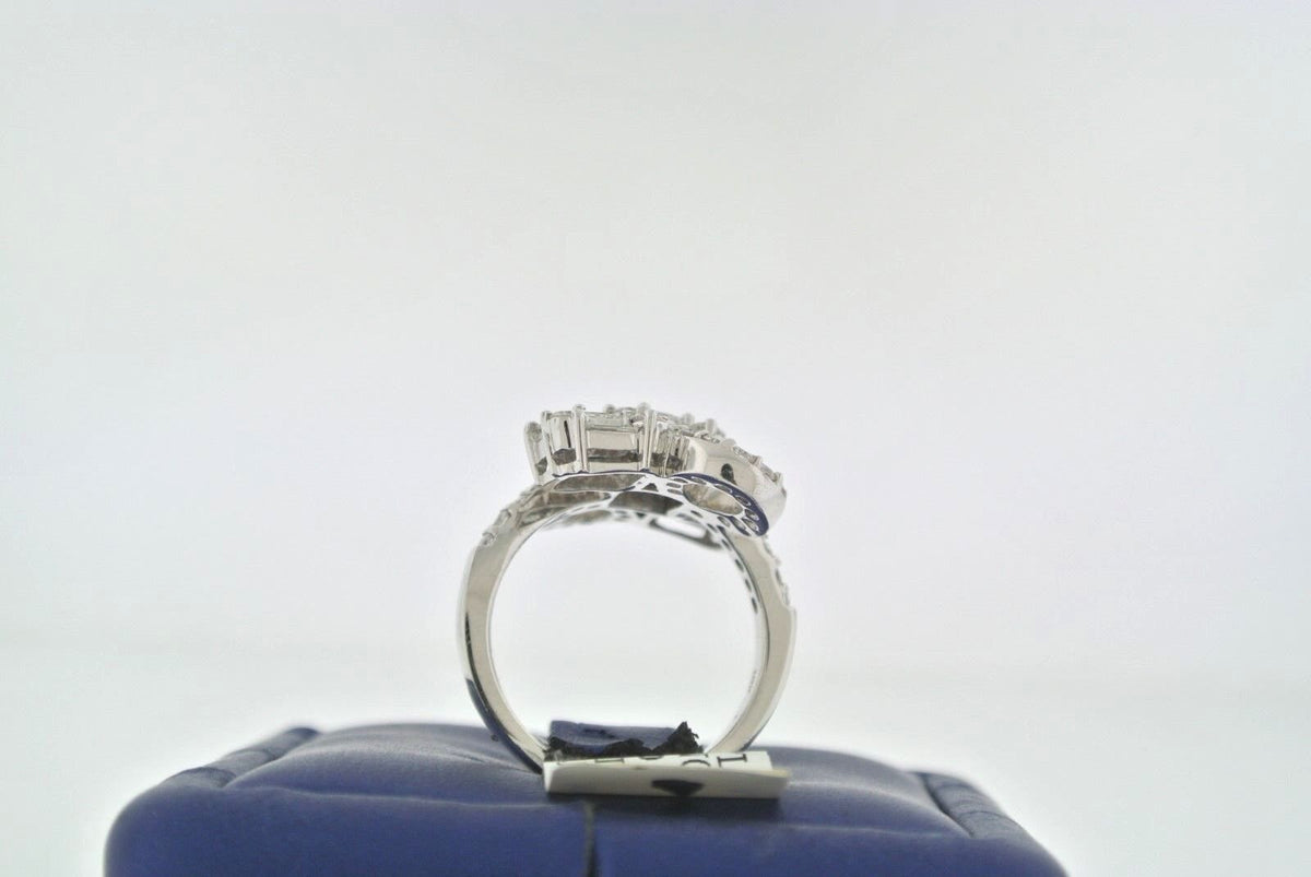 18K WHITE GOLD EXQUISITE 2.00CT PRINCESS/ROUND/BAGUETTE CUT DIAMOND RING S101812