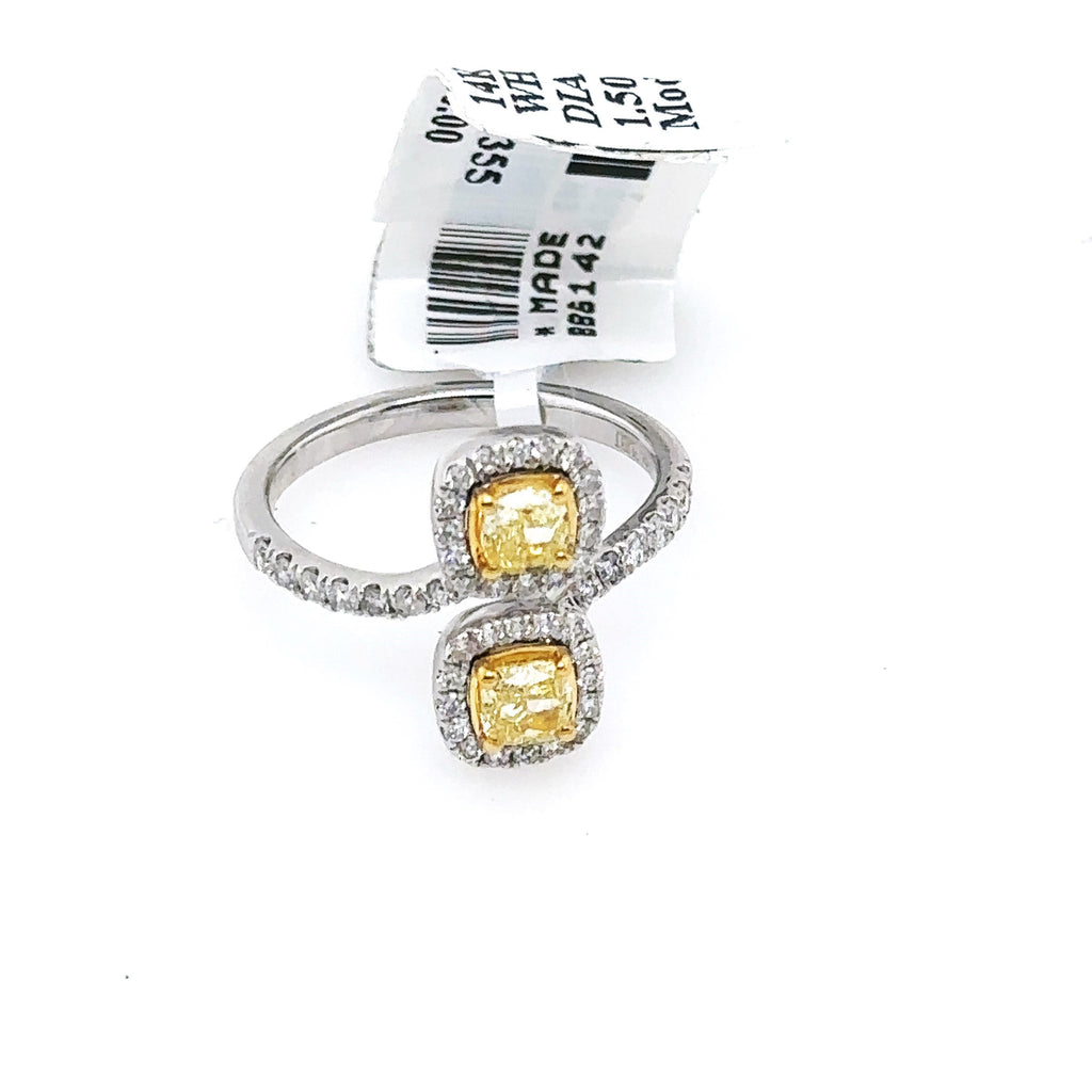 14k White Gold 1.50 CT Diamond Ladies Ring, 3.9g, Size 7.25, S107470