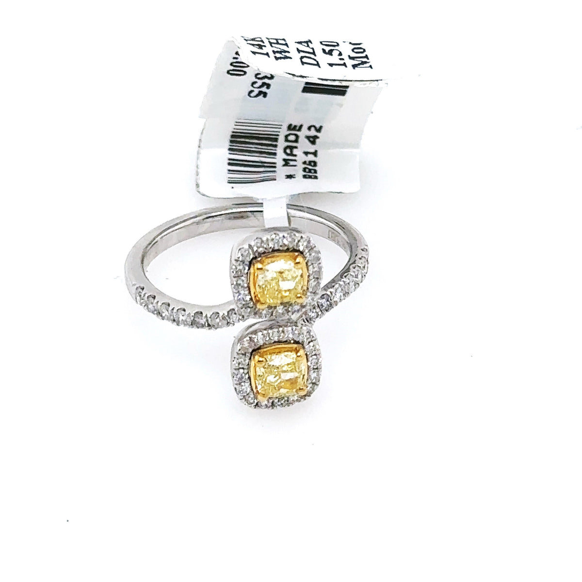 14k White Gold 1.50 CT Diamond Ladies Ring, 3.9g, Size 7.25, S107470