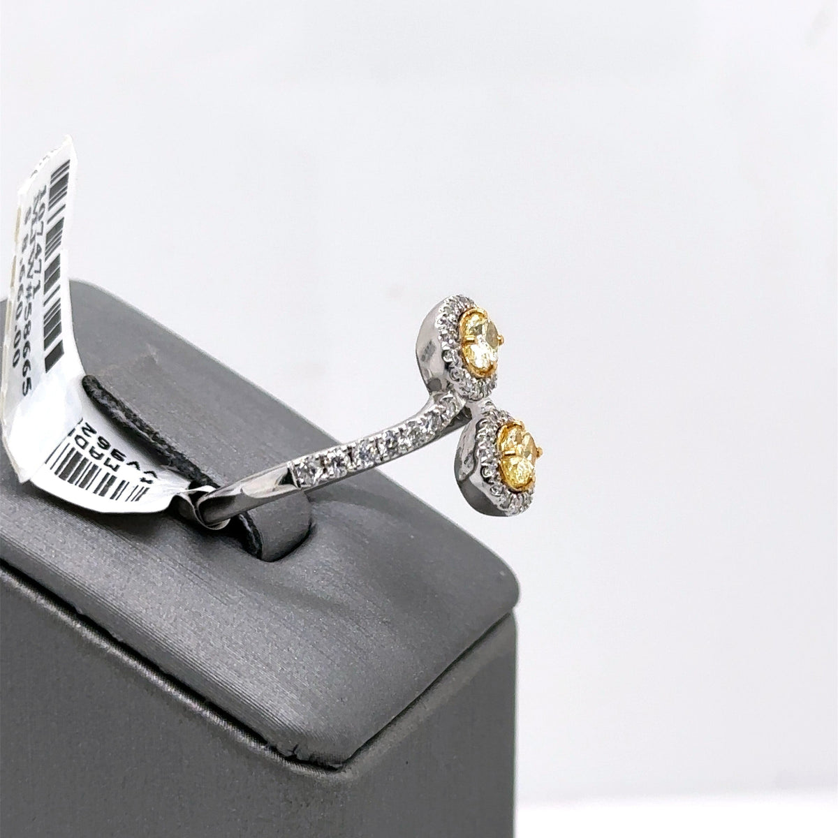 14k White Gold 1.00CT Diamond Ladies bypass Ring, 3.4G, Size 7.25  S107471