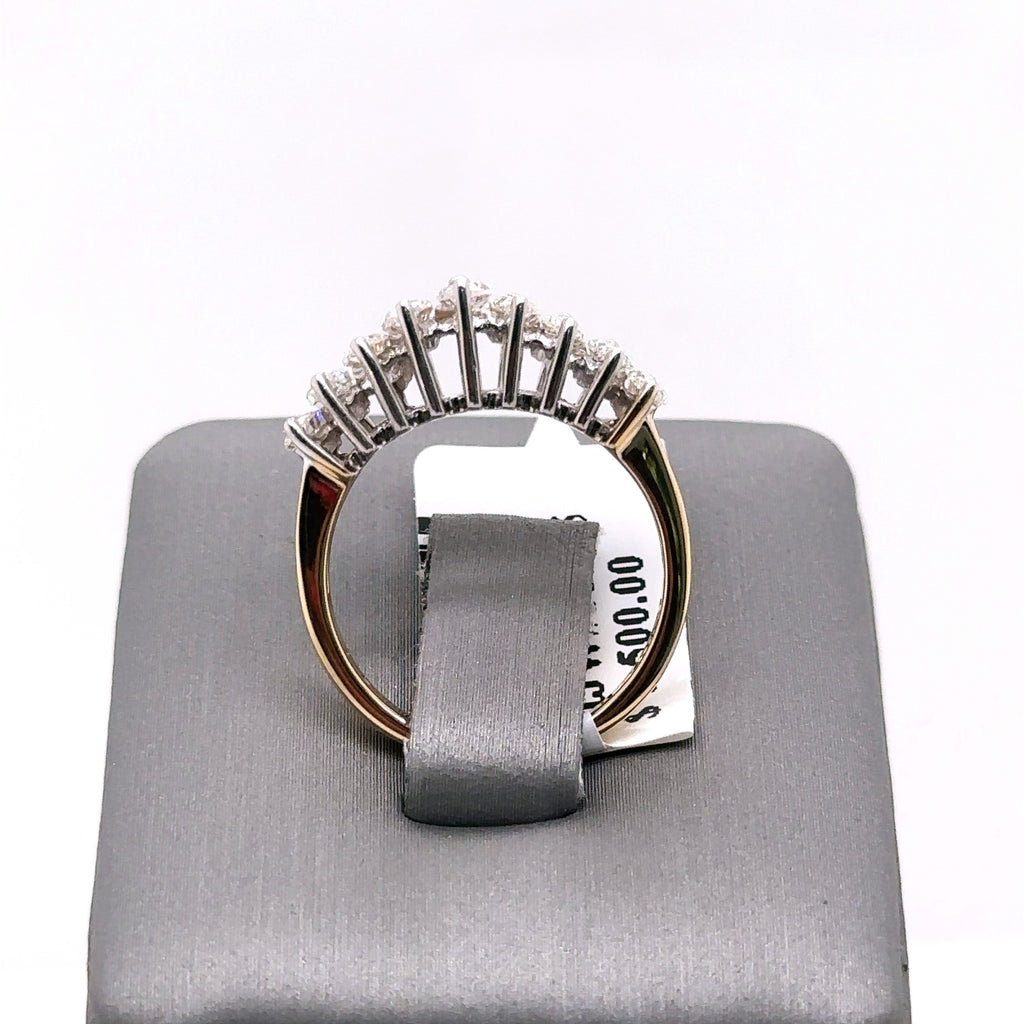 14k Two Tone Gold 1.00 CT Marquise Diamond Ladies Ring, 2.9gm, Size 5, S107492