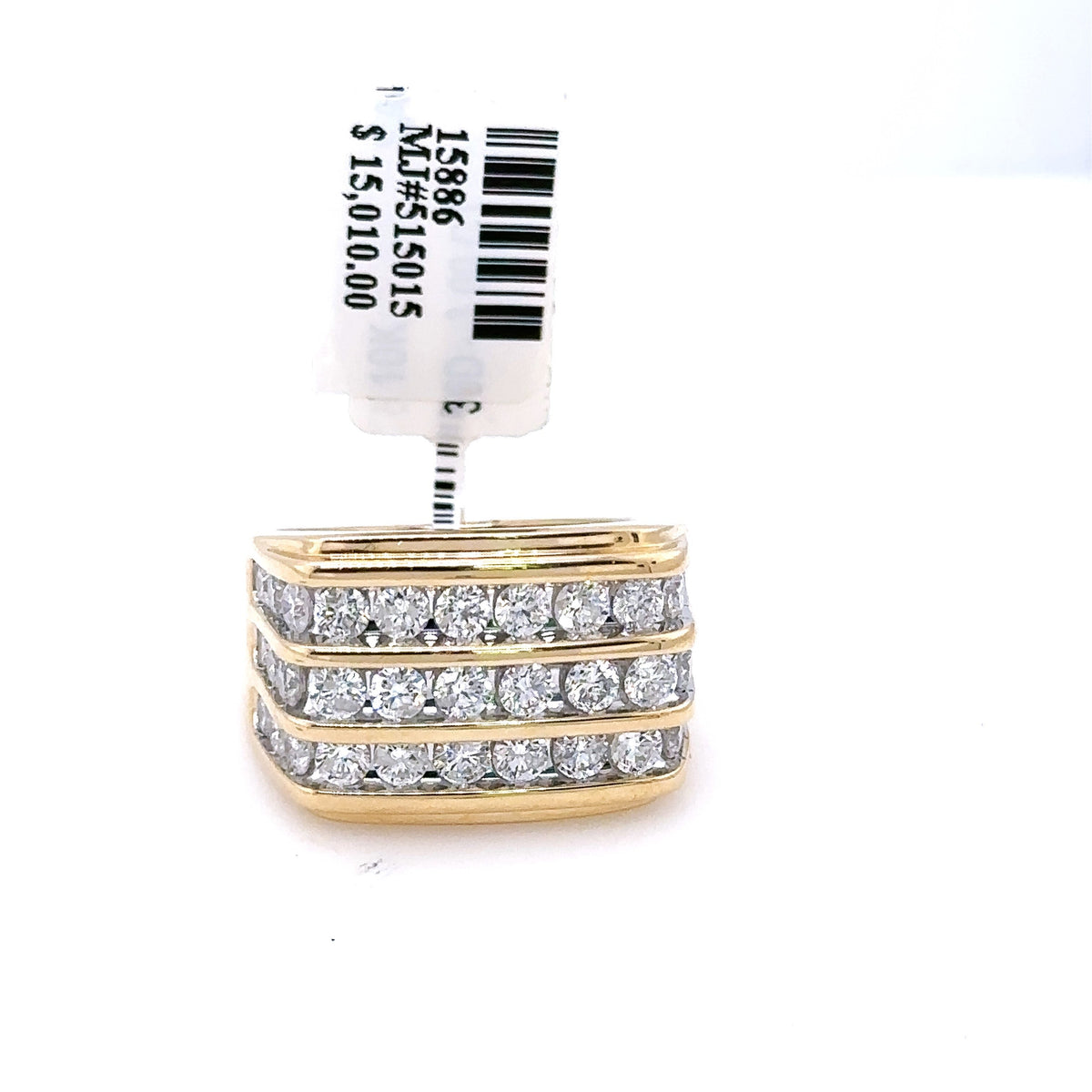 10k Yellow Gold 3.00 CT Diamond Men's Wedding Band, 9.2g, Size 9.75, S15886