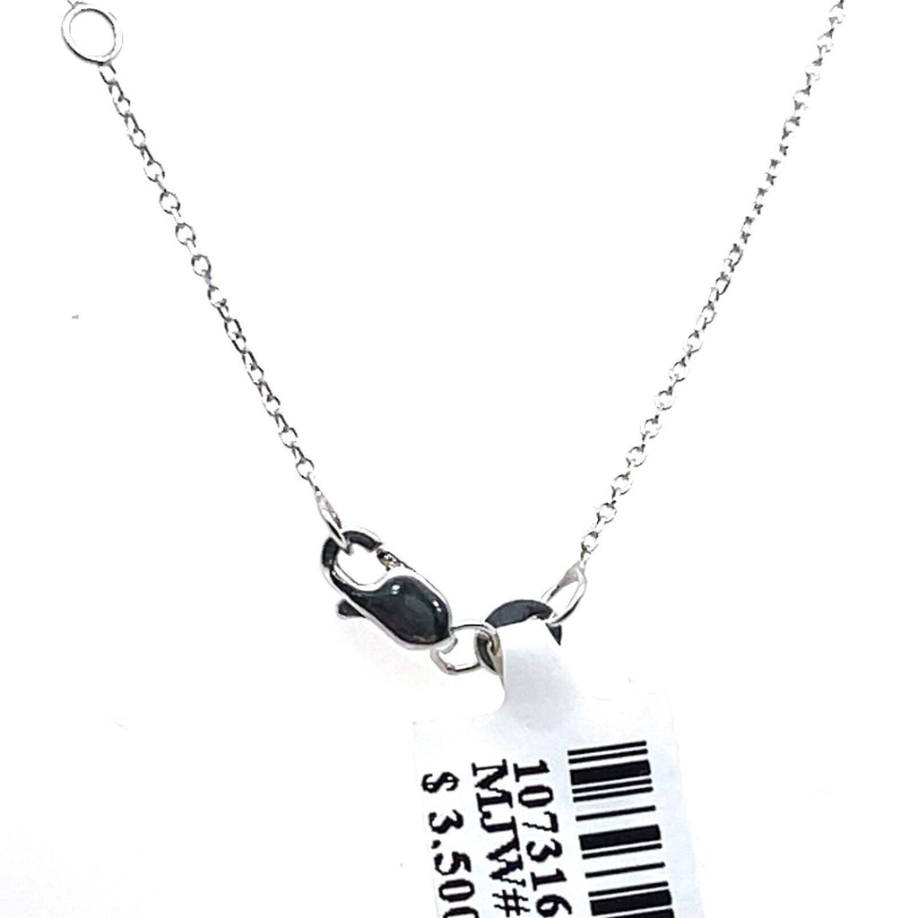 14k White Gold 0.30 CT Diamond Pendant Necklace, 4.8gm, S107316