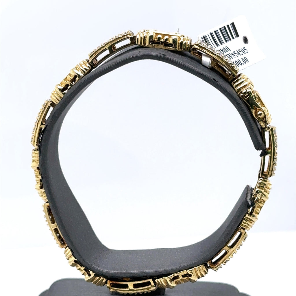 14k Yellow Gold 0.75 CT Ladies Diamond Bracelet, 15.6gm, 7", S102800
