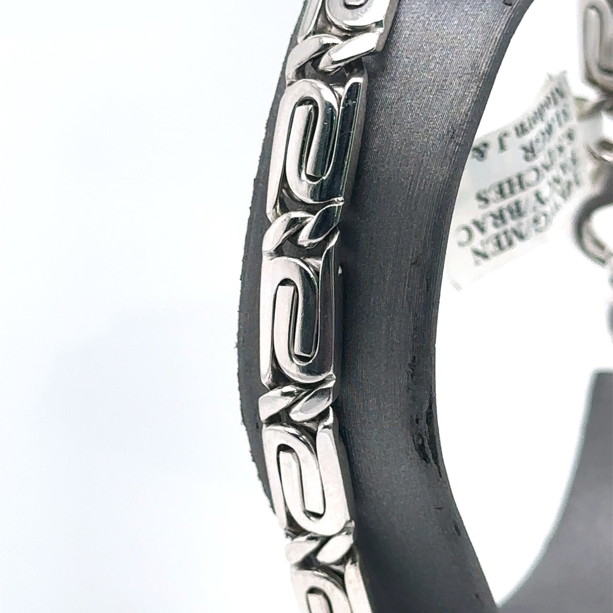 14k White Gold Fancy Men's Chain Bracelet, 31.6g, 8.5", S103646