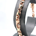 14k Rose Gold Men's Fancy Bracelet, 27.2gm, 8.5mm, 8.5", S107517