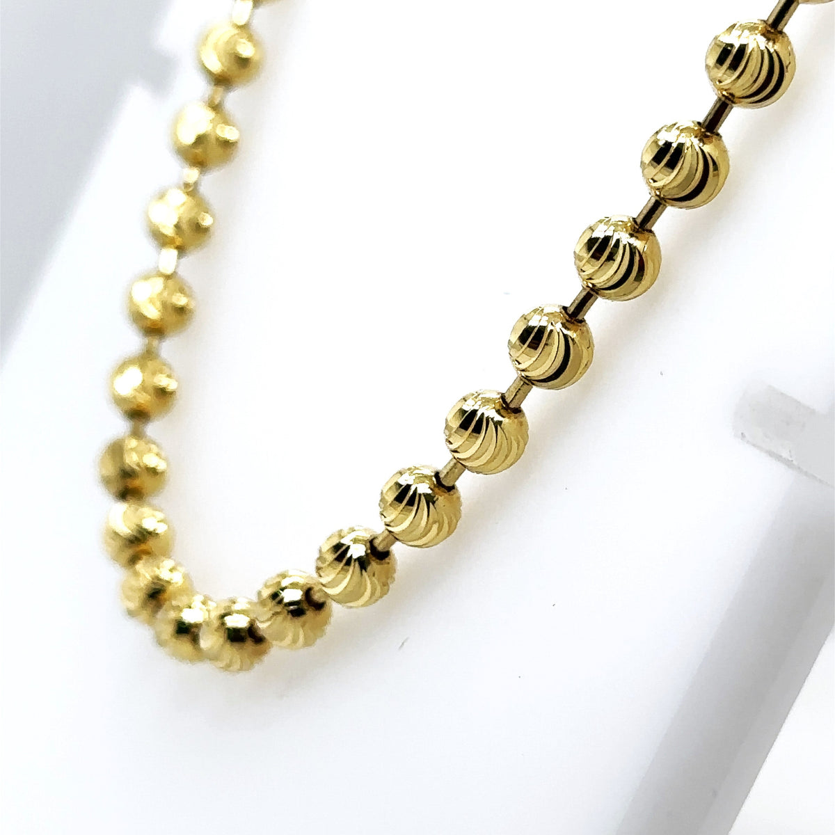 10k Yellow Gold Moon Cut Style Chain Necklace, 33.7g, 24", 5mm, S106508
