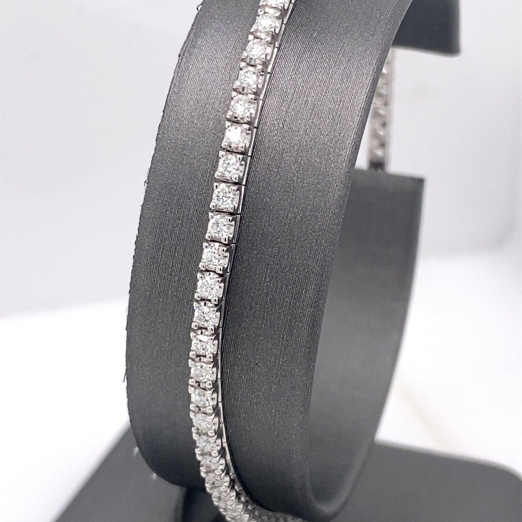 18k White Gold 2.50 CT Diamond Ladies Tennis Bracelet, 9.3g, 7.5", S106429