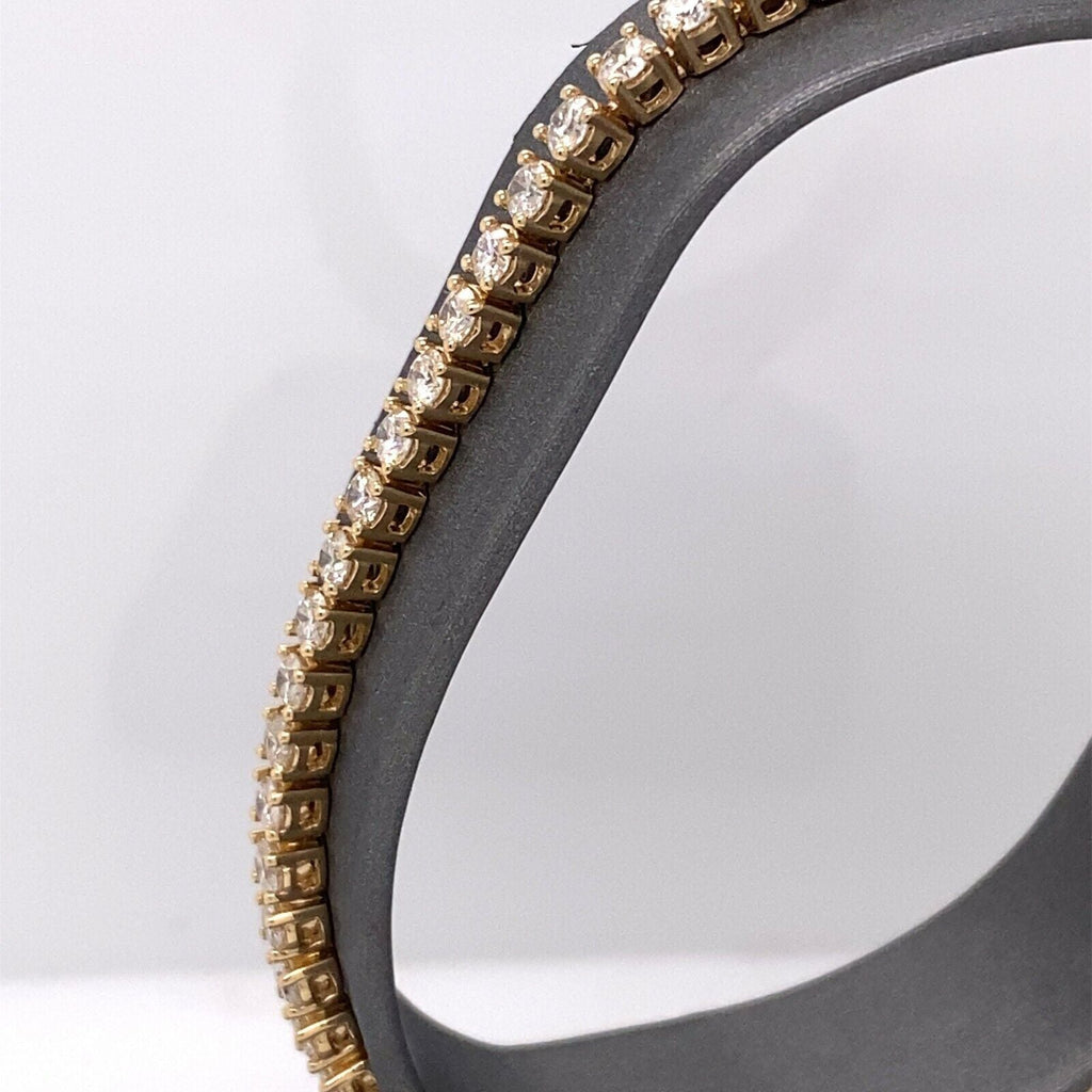 14k Yellow Gold 6.50 CT Diamond Tennis Bracelet, 8", 13.4g, S15161