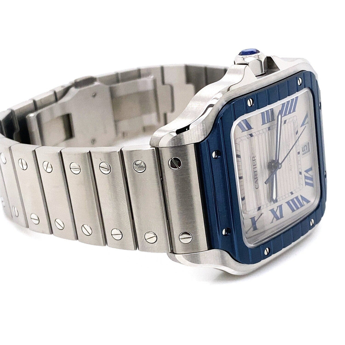 Cartier Santos De Cartier Large Stainless Steel 39.8mm Watch, WSSA0047 PRE OWNED 2022