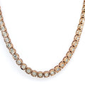 14k Rose Gold 8.00CT Diamond Tennis Necklace, 20", 31.2G S107475