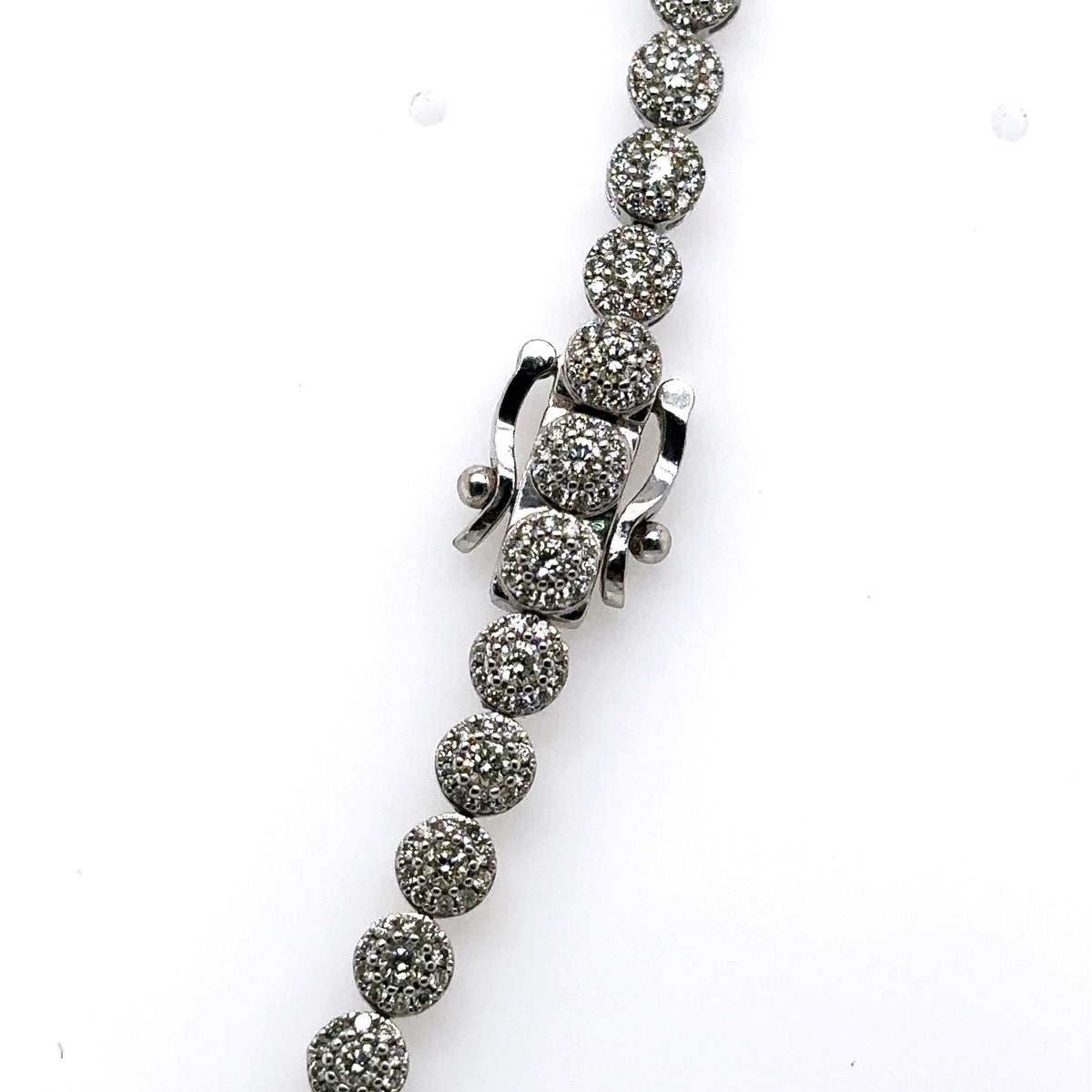 14k White Gold 7.50 CT Diamond Tennis Necklace, 21.4g, 16", S106771