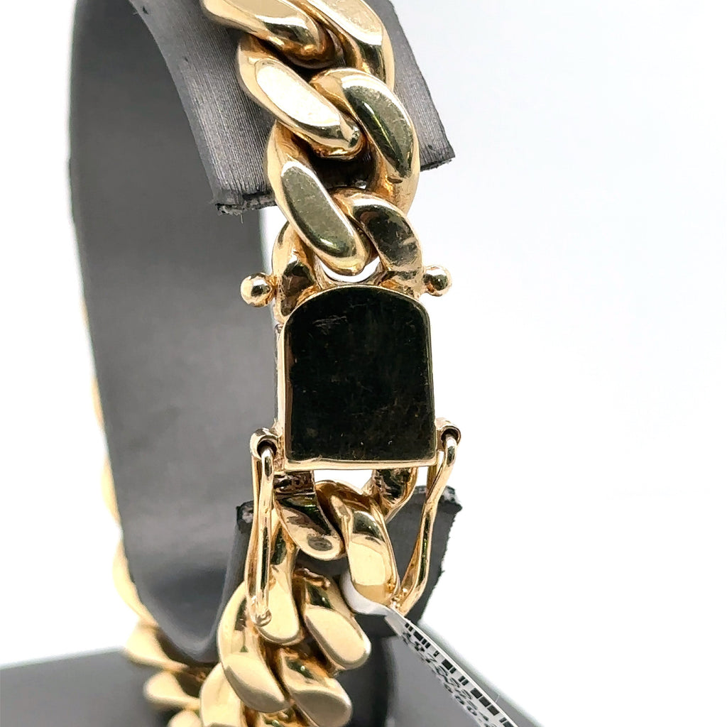 14k Yellow Gold Men's Cuban Link Bracelet,8.5", 11.97mm, 87.1g, S107555