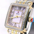 Michele Deco Maddison Two Tone 18K Gold Diamond Dial 33mm Watch mww06t000248 New