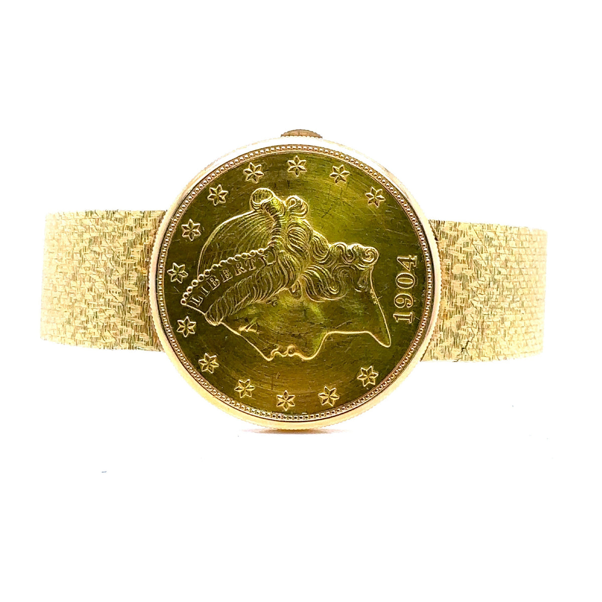 Rare Collectable Corum 1904 US $20 Gold Liberty Coin Watch 18K, 80.7G, S107575