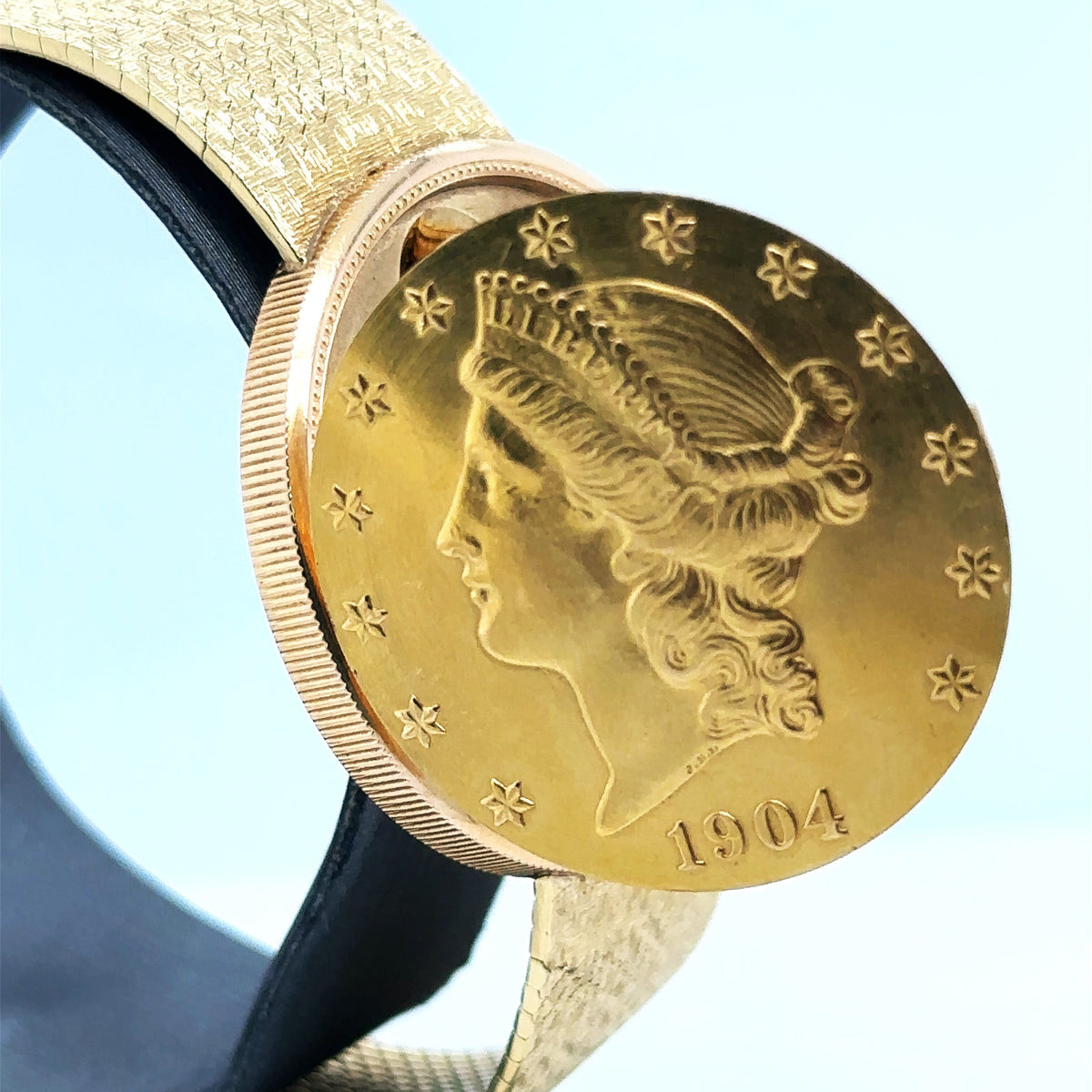 Rare Collectable Corum 1904 US $20 Gold Liberty Coin Watch 18K, 80.7G, S107575