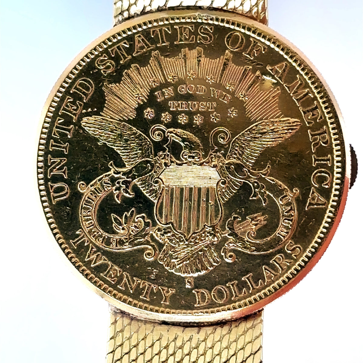 Rare Collectable Corum 1904 US $20 Gold Liberty Coin Watch 18K, 80.7G, S107575