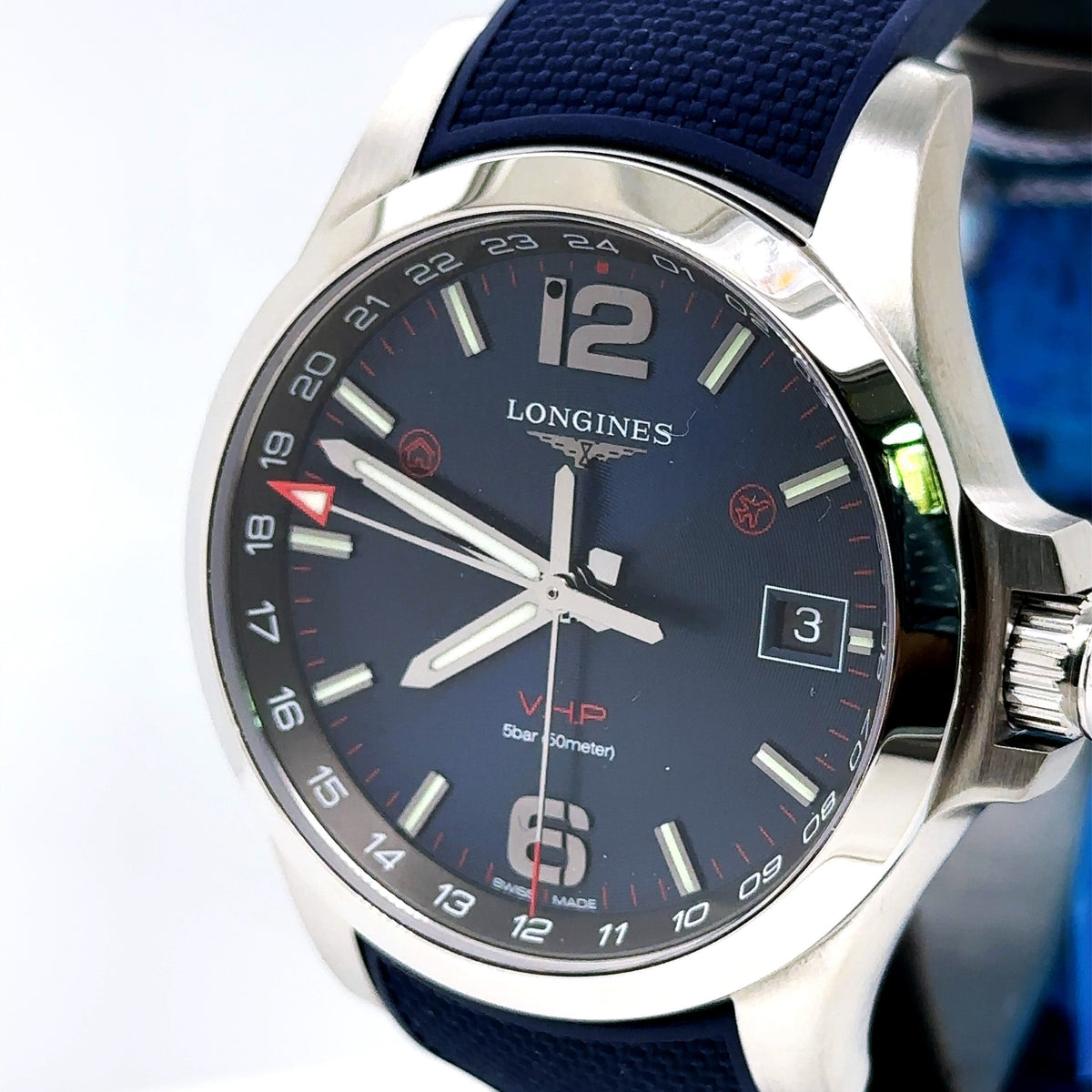 LONGINES Conquest VHP GMT Quartz Blue Dial 41mm Mens Watch L37184969