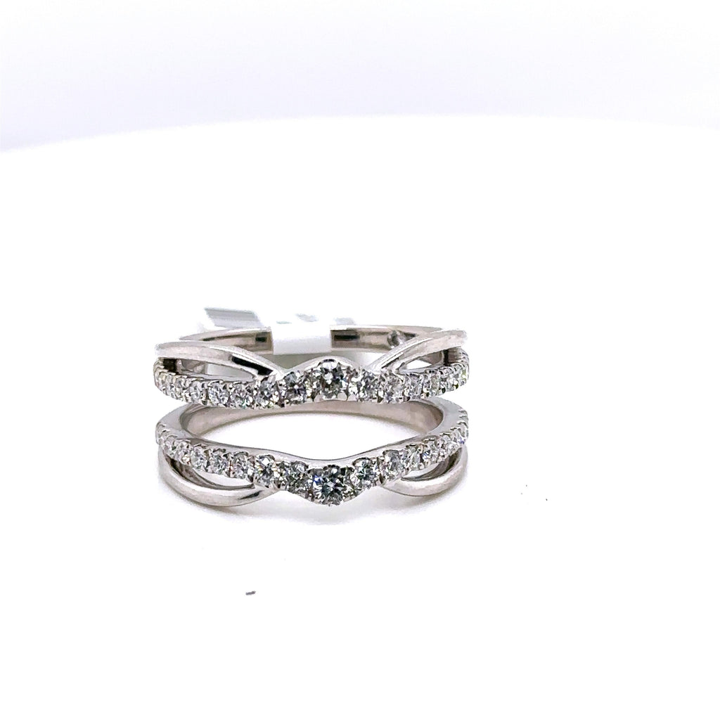 The Leo 14k White Gold 0.69 CT Diamond Engagement Band Size 6.75 S107598