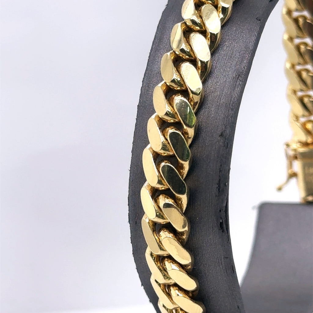 14k Yellow Gold Men's Cuban Link Bracelet,8.5", 47.8g, S107605