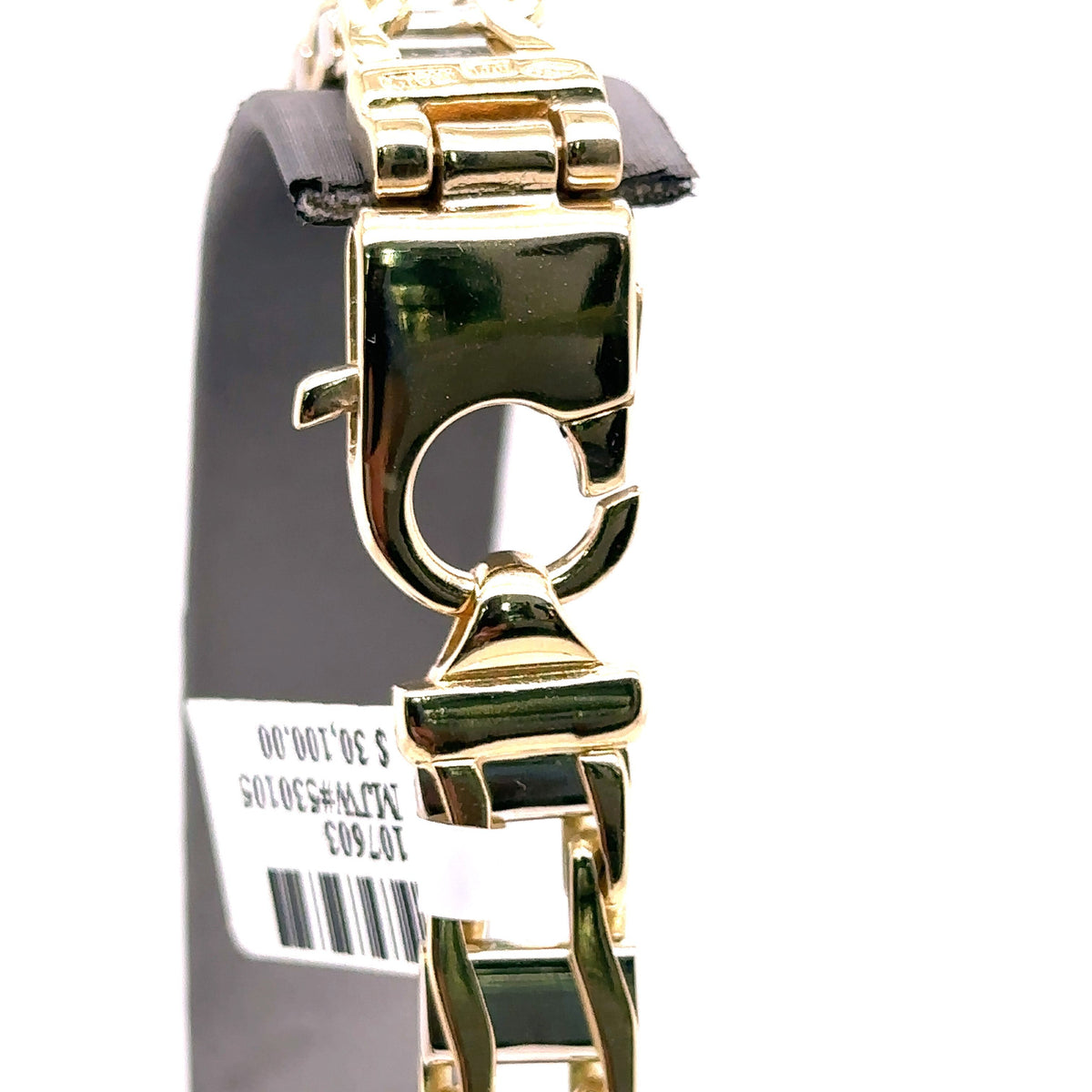 14k Yellow Gold Men's RailRoad Bracelet, 9", 66.9G, S107603