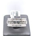 14k White Gold 2.50 CT Diamond Men's Wedding Band, 22.2g, Size 10.5, S107616