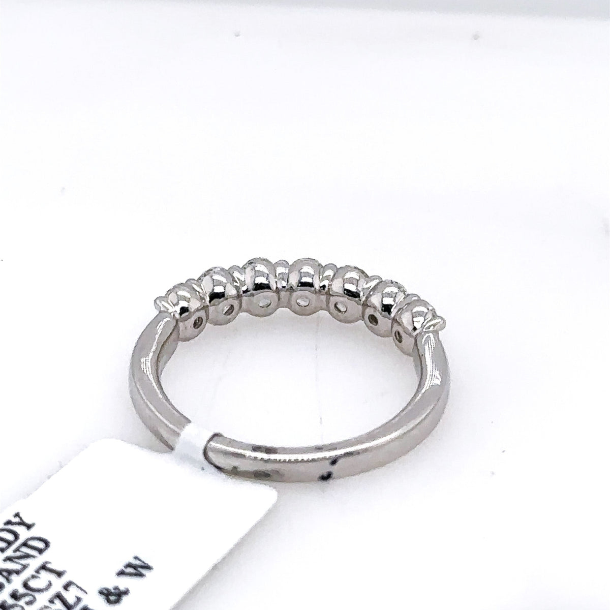 14k White Gold 1.55CT Oval Cut Diamond Ladies Band, 3.4g, Size 7, S107618