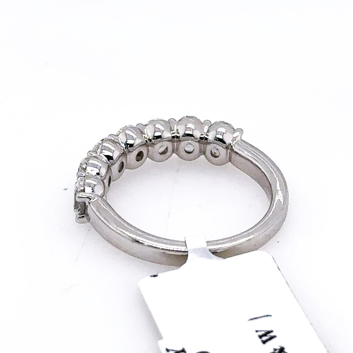 14k White Gold 2.45CT Oval Cut Diamond Ladies Band, 4.4g, Size 7, S107619