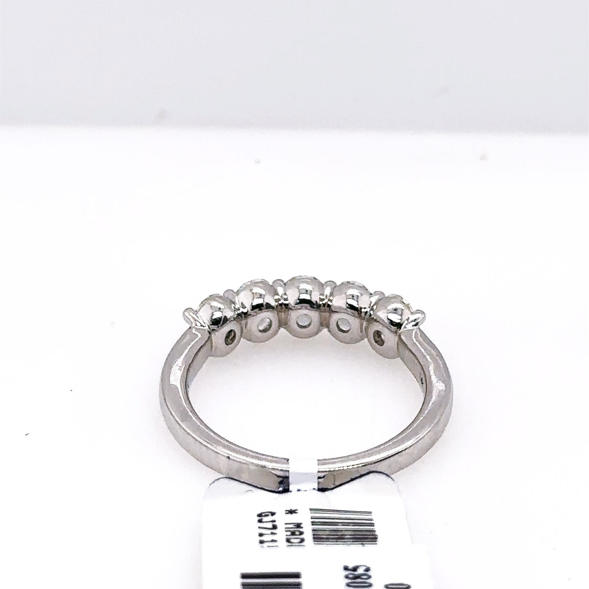 14k White Gold 1.50CT Oval Cut Diamond Ladies Band, 4.0g, Size 7, S107621