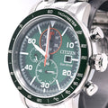 Citizen Brycen Eco Drive 44mm Green Dial Stainless Steel Watch CA0851-56X