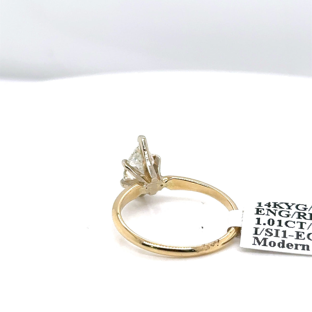 14k White Gold 1.01CT Diamond Engagement Ring Size 6.50 S107053