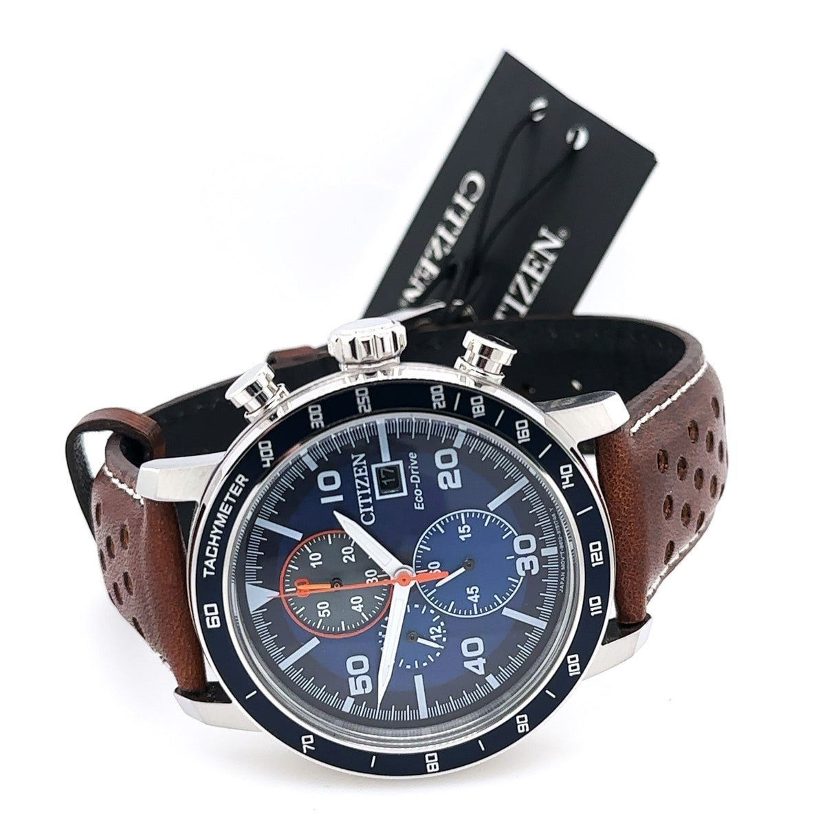 Citizen Brycen Eco Drive 44mm Blue Dial Stainless Steel Watch CA0648-09L