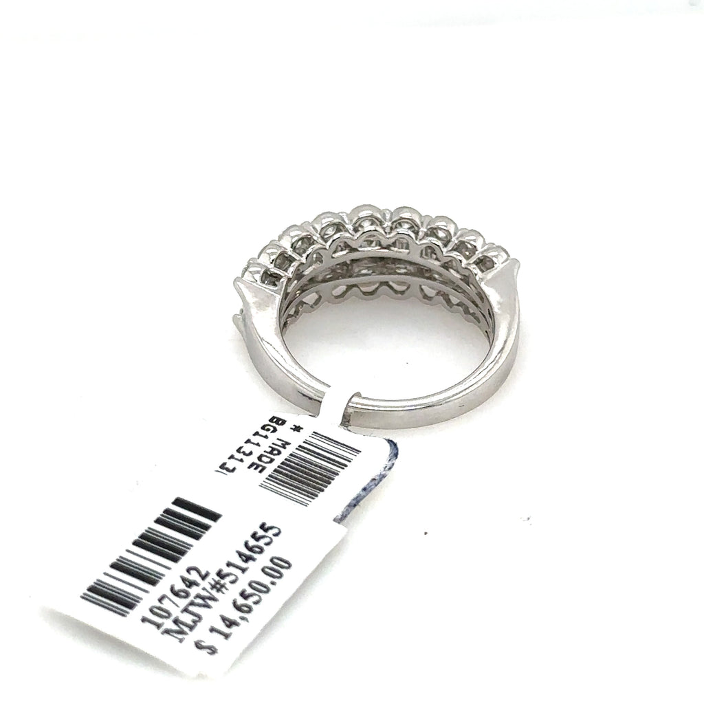 14k White Gold 2.00CT Ladies Baguette Diamond Ring, 5.8gm, Size 7, S107642