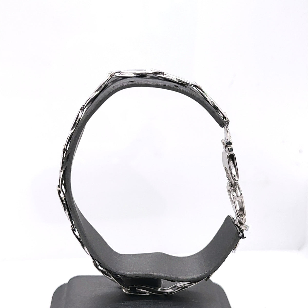 14k White Gold Fancy Men's Chain Bracelet, 35.9g, 8", S107659