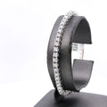 14k White Gold 4.90CT Diamond Ladies Stretched Bangle Bracelet, 18.2g, S107690