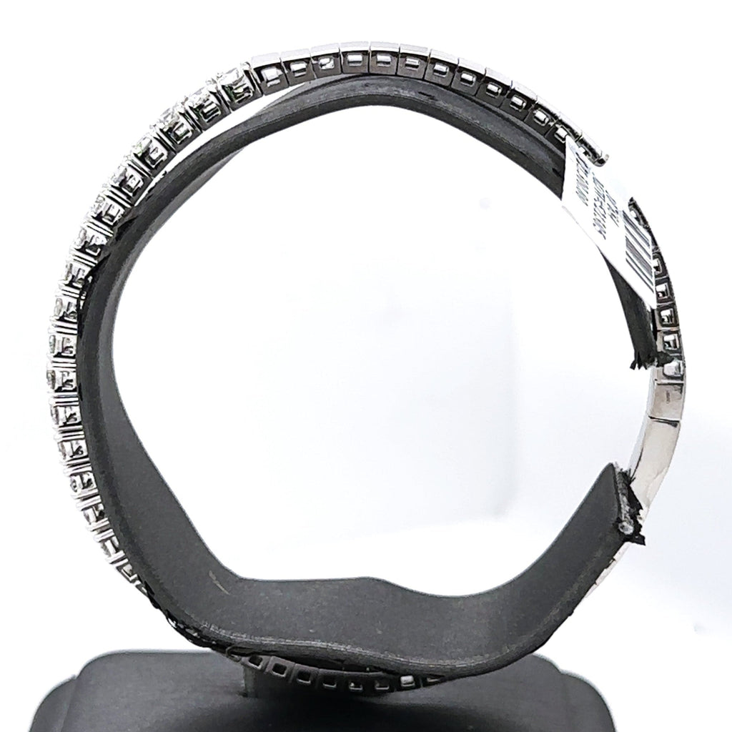14k White Gold 2.65CT Diamond Bangle Flexible Bracelet, 13.3g, S107684