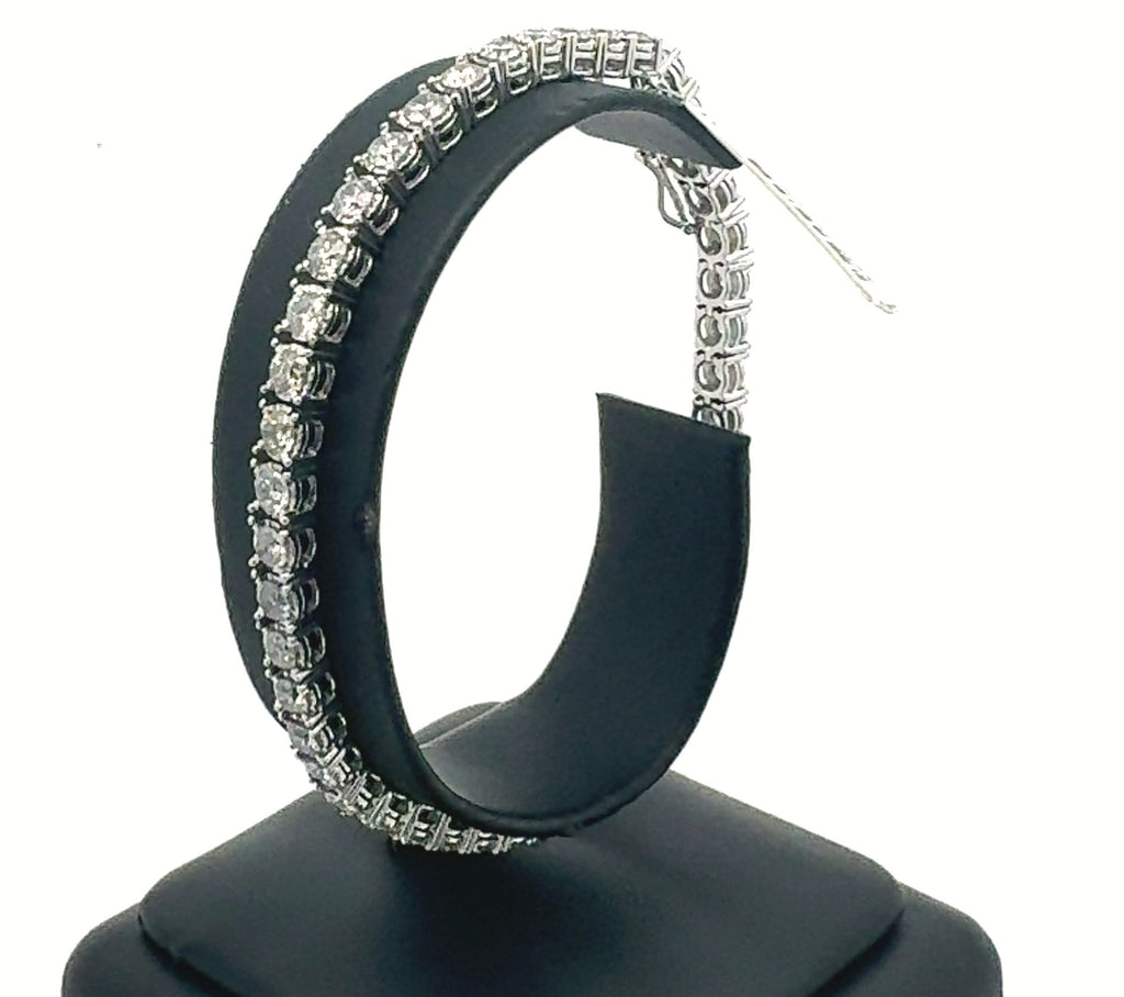 10k White Gold 7.75 CT Diamond Tennis Bracelet, 16.2gm, 7.5", S16295