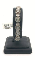 14k White Gold 5.75 CT Baguette Diamond Tennis Bracelet, 19.7GM 8", S108120
