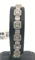 14k Yellow Gold 5.75 TCW Baguette Diamond Tennis Bracelet, 19.7GM, 8", S108121